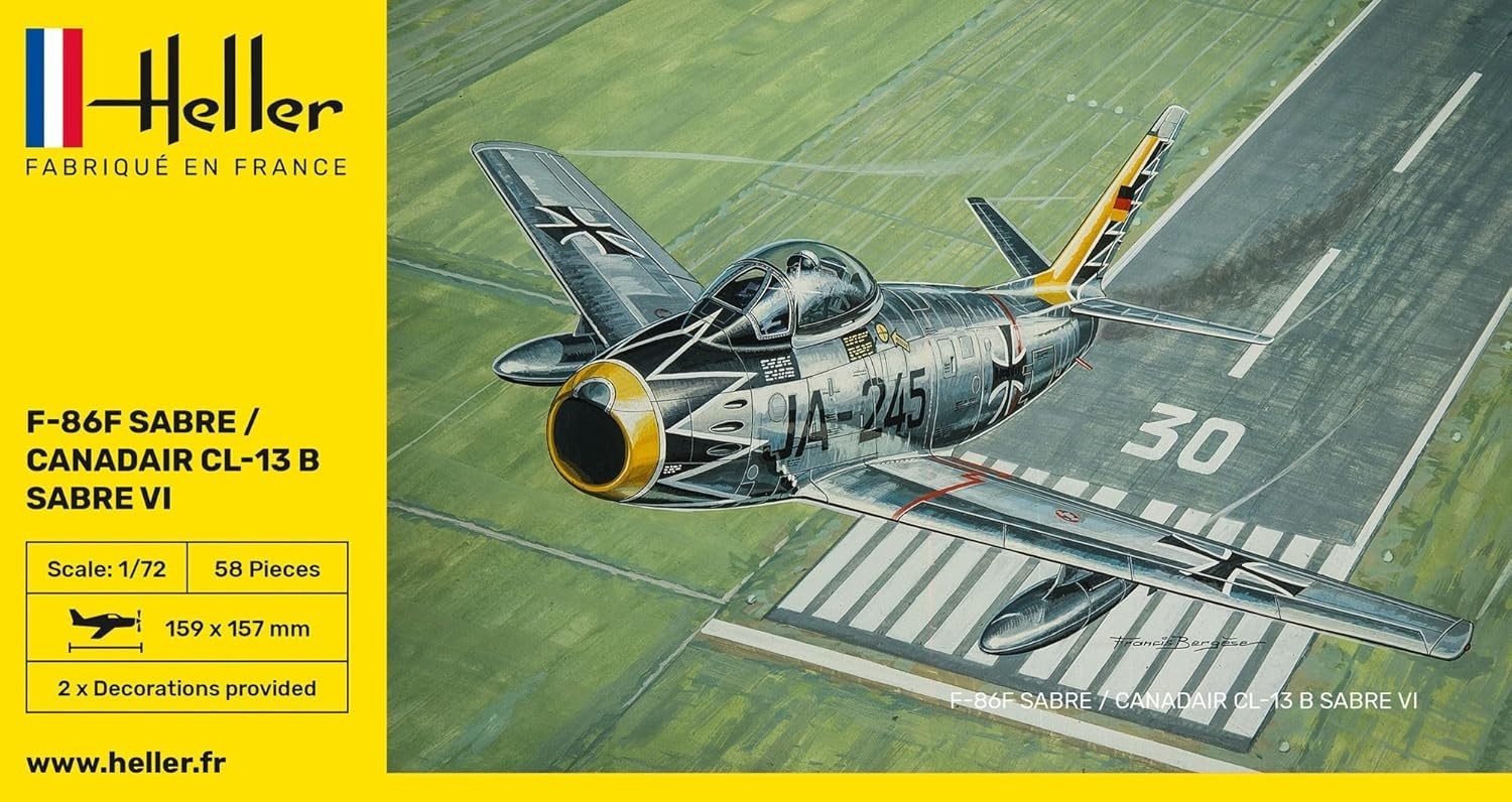 1:72 Scale F-86F Sabre Jet Model Kit – Detailed Plastic Aircraft for Ages 14+