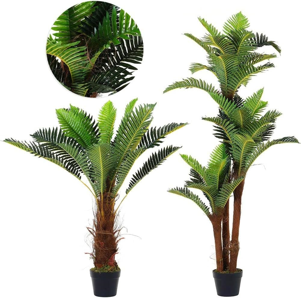 90cm Artificial Palm Tree in Pot Tropical Green Lifelike Indoor Home Decoration