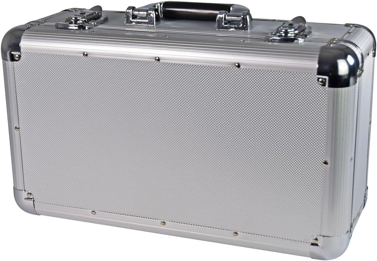 Aluminium CD Storage Case Holds 60 CDs Lockable DJ Flight Carry Box