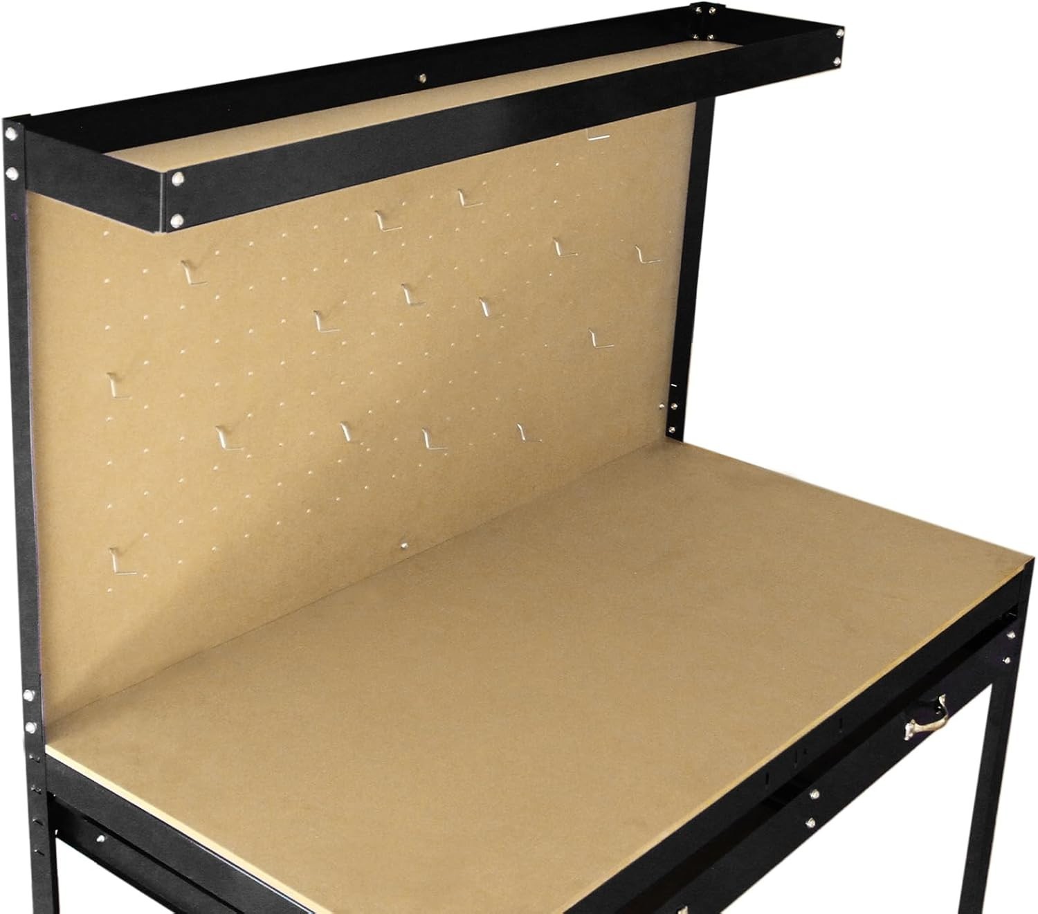 Heavy Duty Garage Workbench with Pegboard Drawer Hooks Tool Storage 120x60
