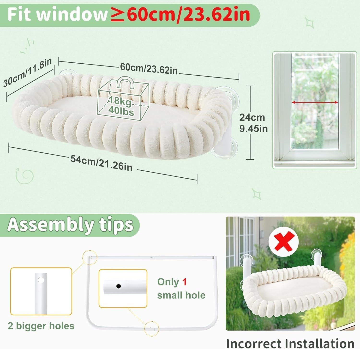 Cat Window Perch Bed Foldable Suction Cup Hammock Washable Cushion