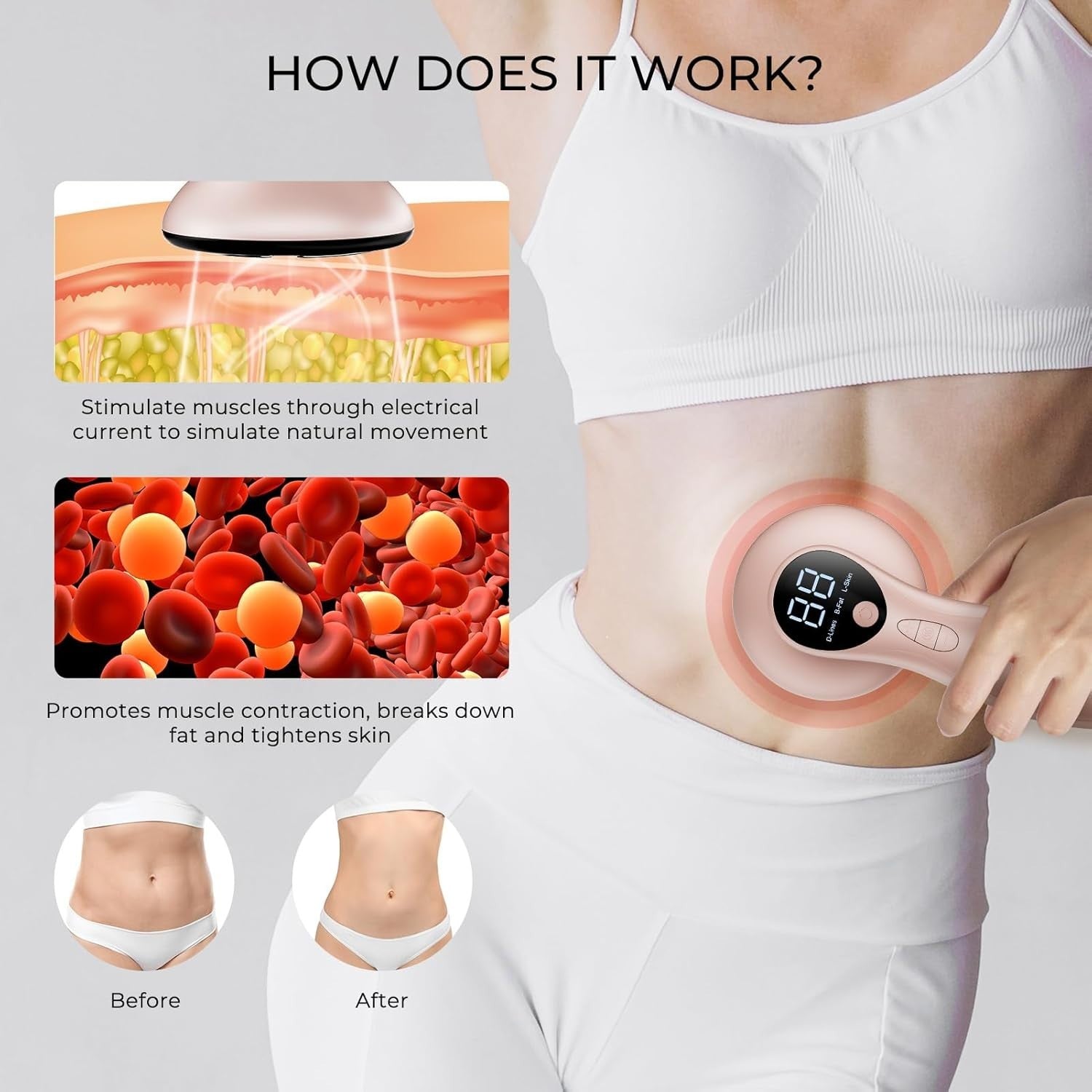 Cellulite Remover EMS Massager Body Sculpt Skin Tighten Slimming Device