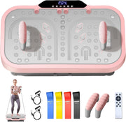 Pink Vibration Plate Exercise Machine Whole Body Workout Home Fitness