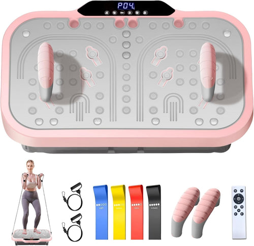 Pink Vibration Plate Exercise Machine Whole Body Workout Home Fitness