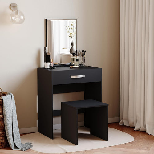Black Storage Bench Modern Hallway Seat 1 Drawer Entryway Chest Unit