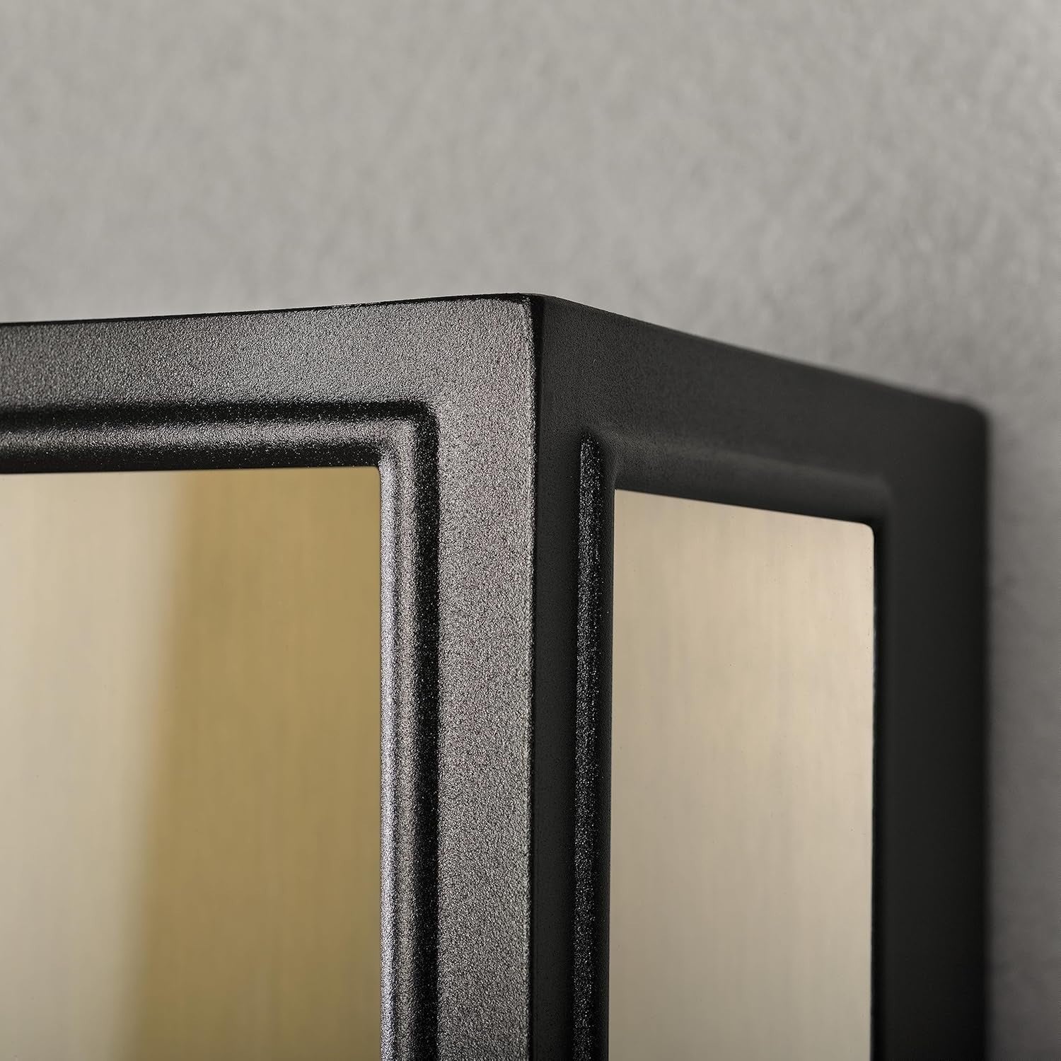 Outdoor Wall Light Black Brass Lantern Modern IP44 Weatherproof Fixture
