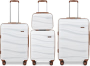 4pc Lightweight Luggage Set Cabin Medium Large Polypropylene TSA Spinner