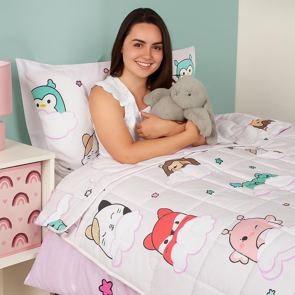 3kg Weighted Blanket Lilac Squishmallows Cotton Sleep Aid