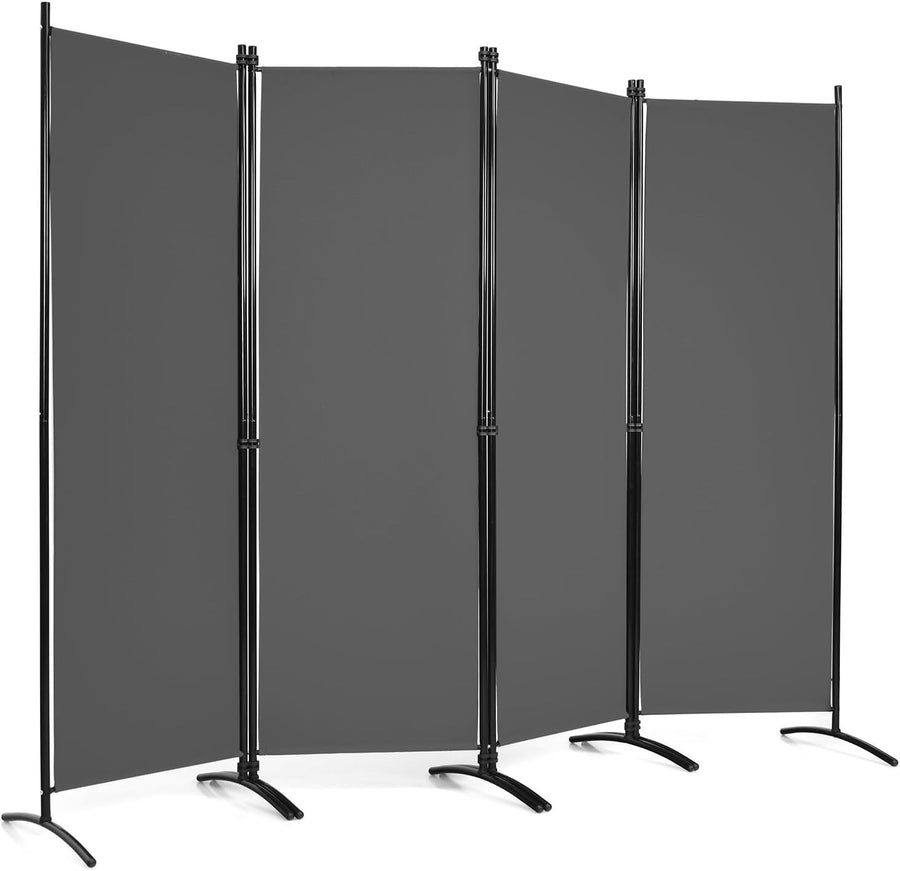 4 Panel Folding Room Divider Privacy Screen – Freestanding Partition Wall for Be