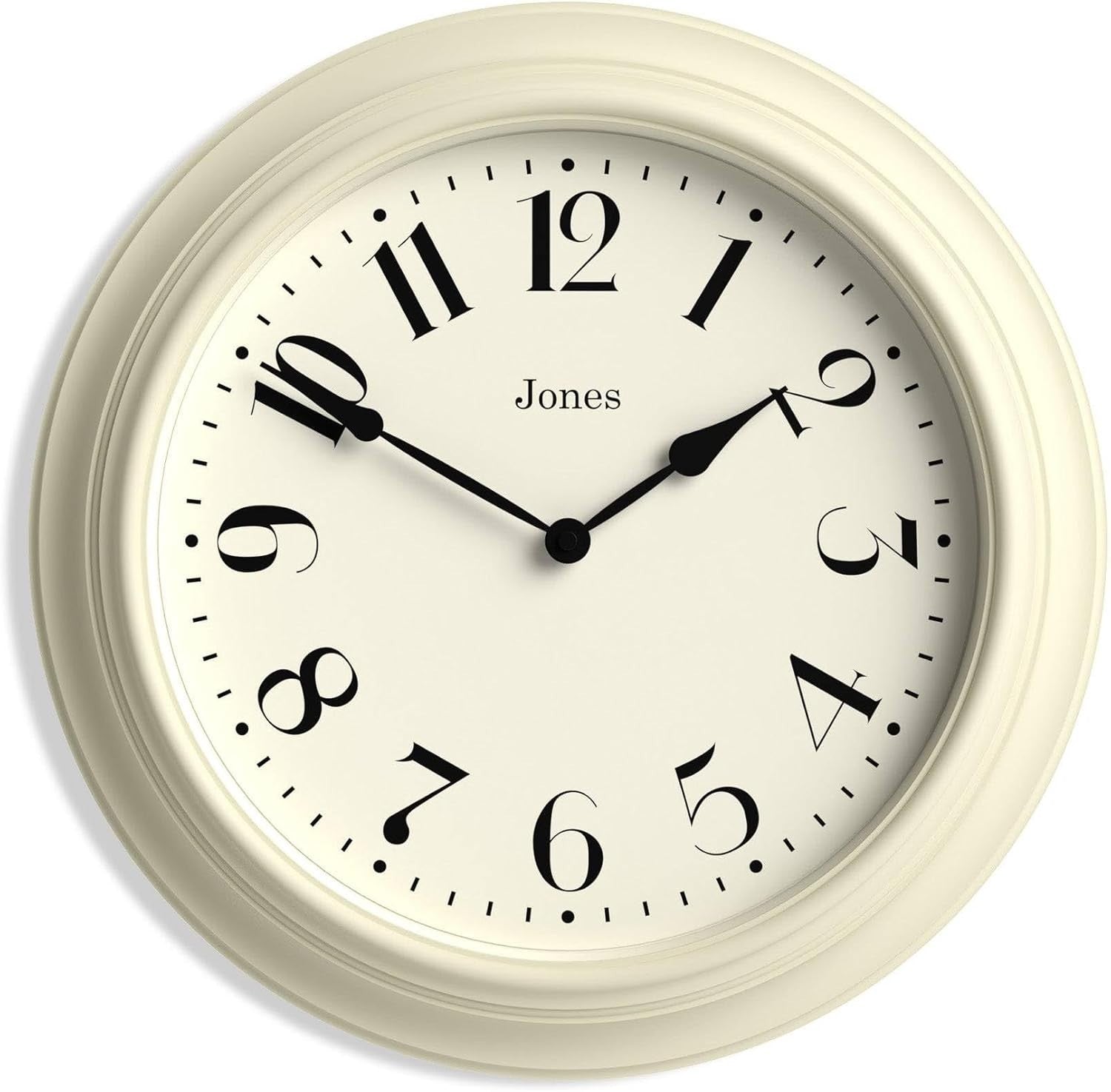 40cm Cream Wall Clock Silent Quartz Classic Round for Kitchen or Bedroom