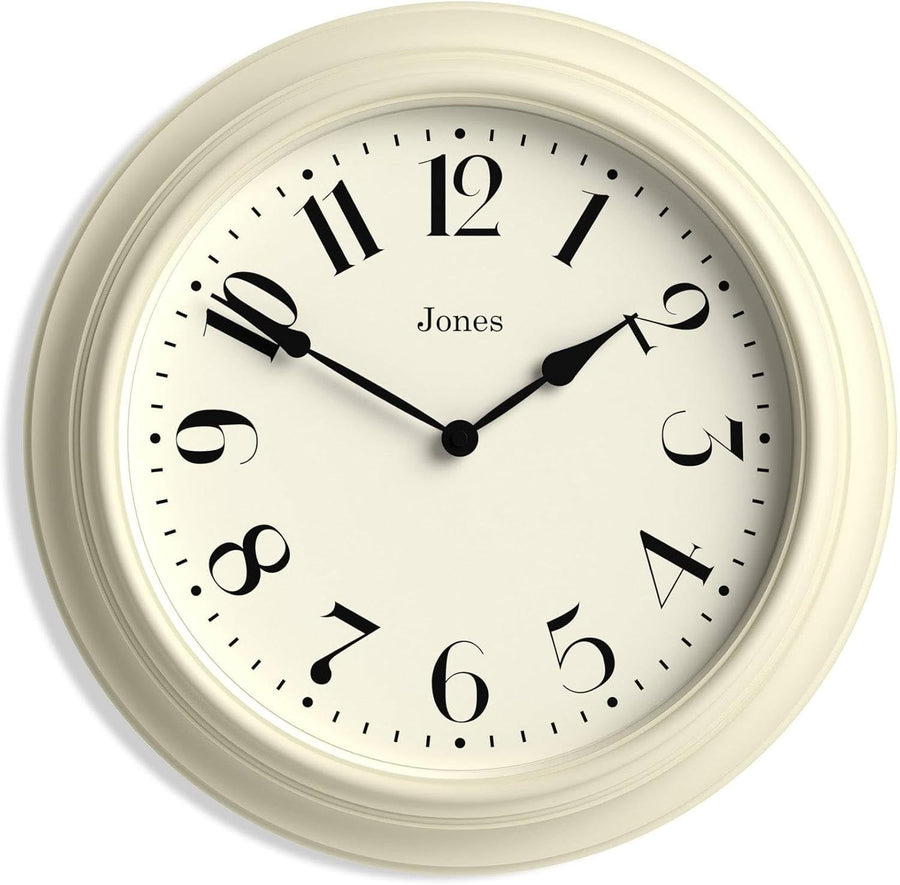 40cm Cream Wall Clock Silent Quartz Classic Round for Kitchen or Bedroom