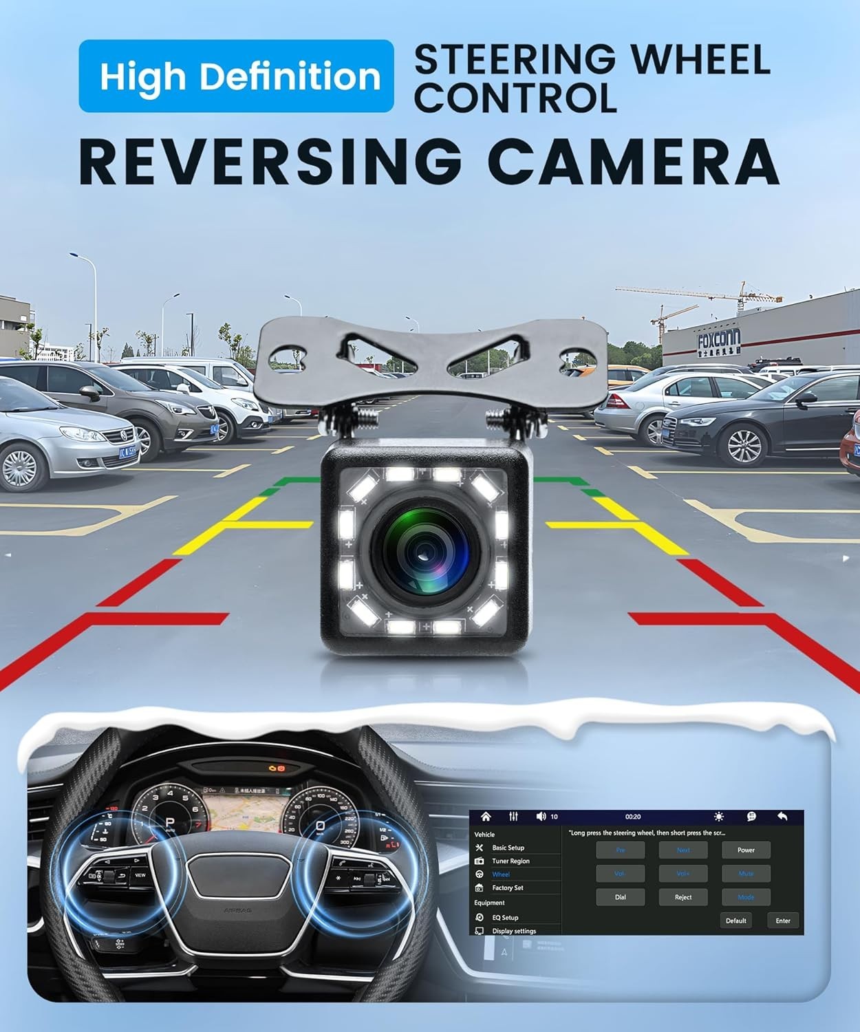 6.9" Single Din Car Stereo Wireless CarPlay Android Auto FM Bluetooth