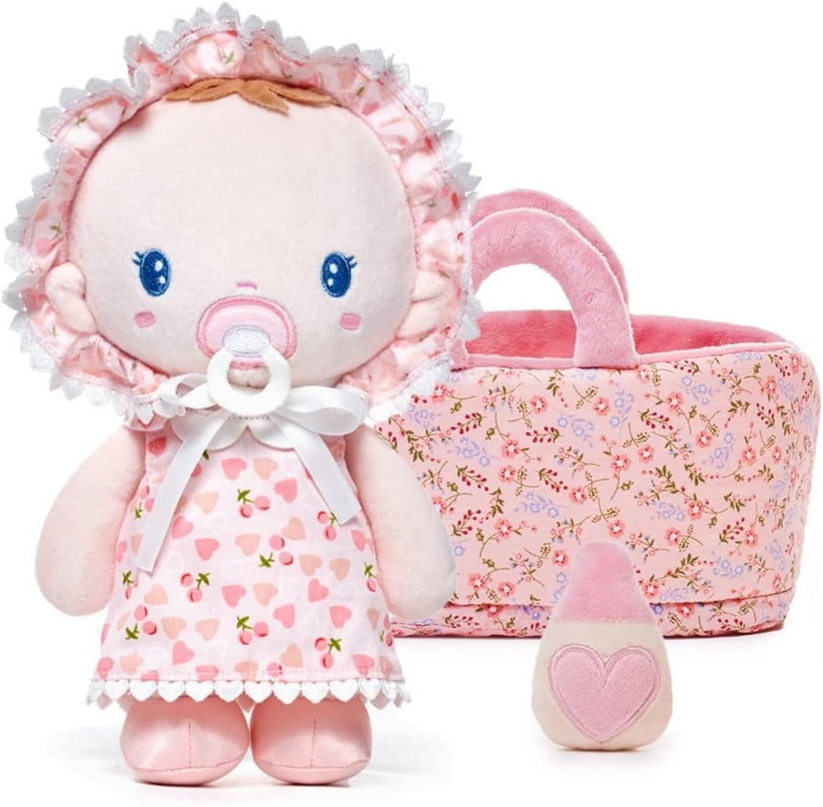 Soft Baby Doll Gift Set 9in Plush Cuddle Sleeping Rag Toy for Kids