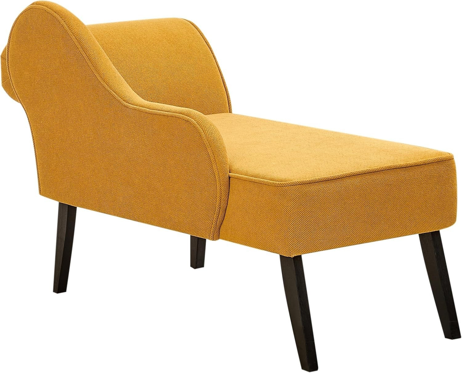 Mustard Yellow Right Hand Chaise Lounge | Vintage Style + Soft Upholstery