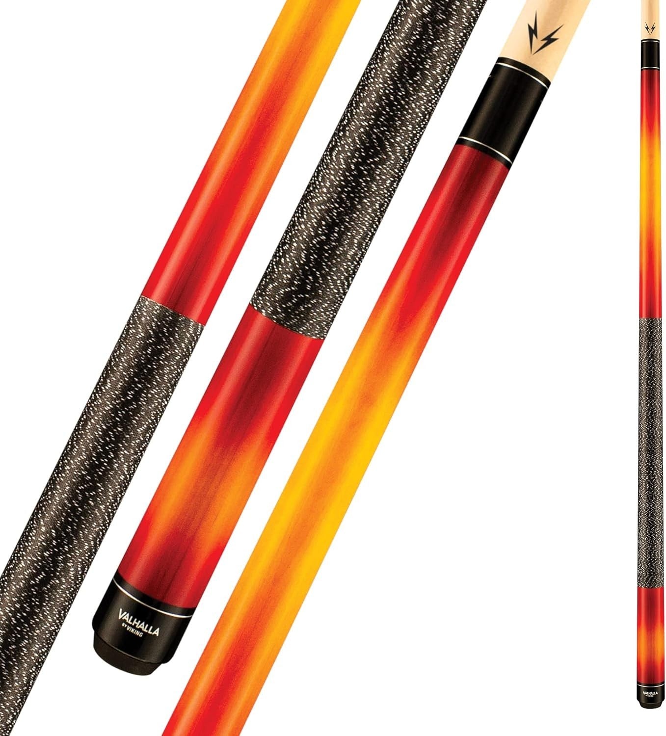58" Pool Cue 13mm Leather Tip Hard Rock Maple Shaft Nylon Wrap