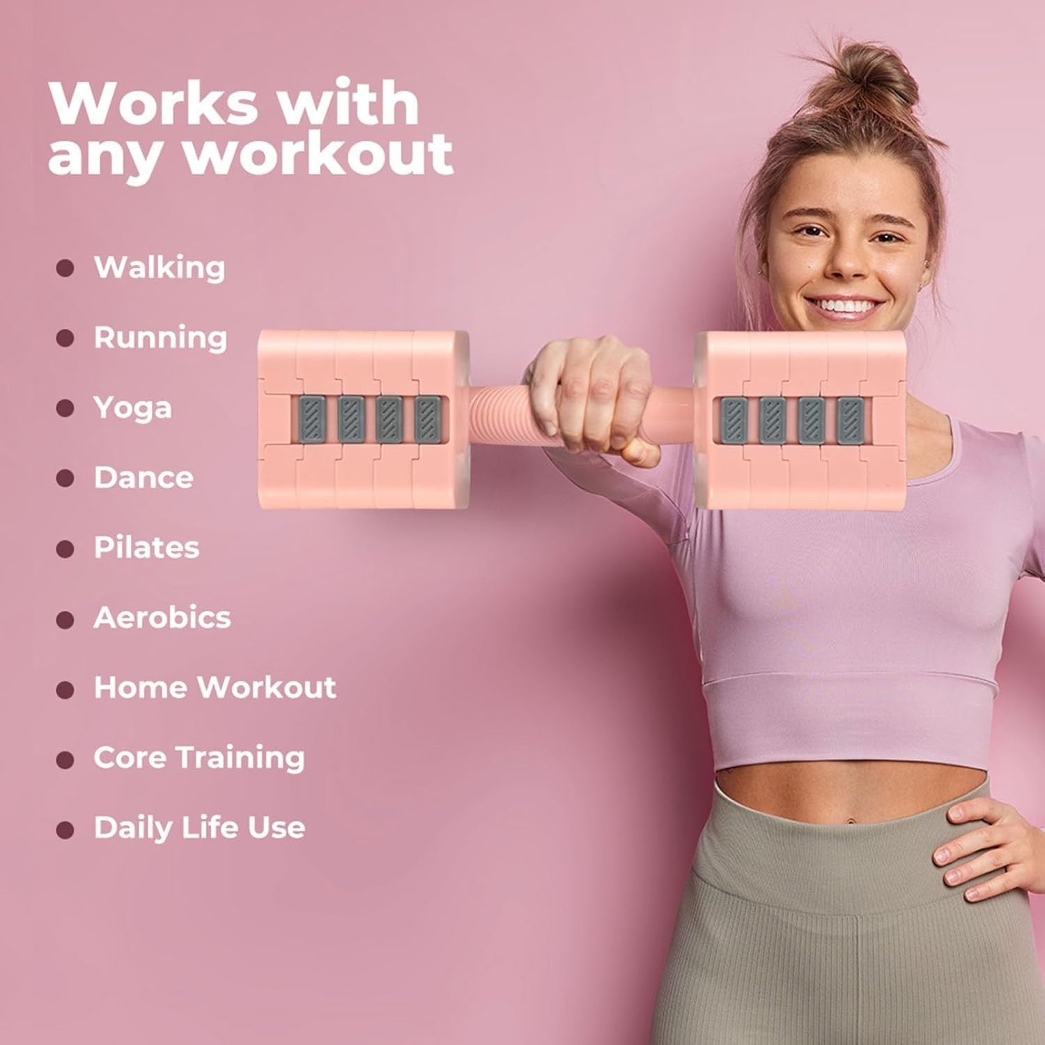 Adjustable Dumbbells Set 2.8–10kg Non Slip Hand Weights Home Workout