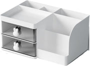 Desk Organizer 2 Drawer Desktop Storage Makeup Holder for Office & Home