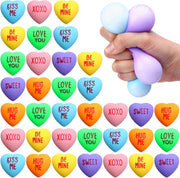 36 Pack Heart Stress Balls Mini Valentine Fidget Toys Stress Relief