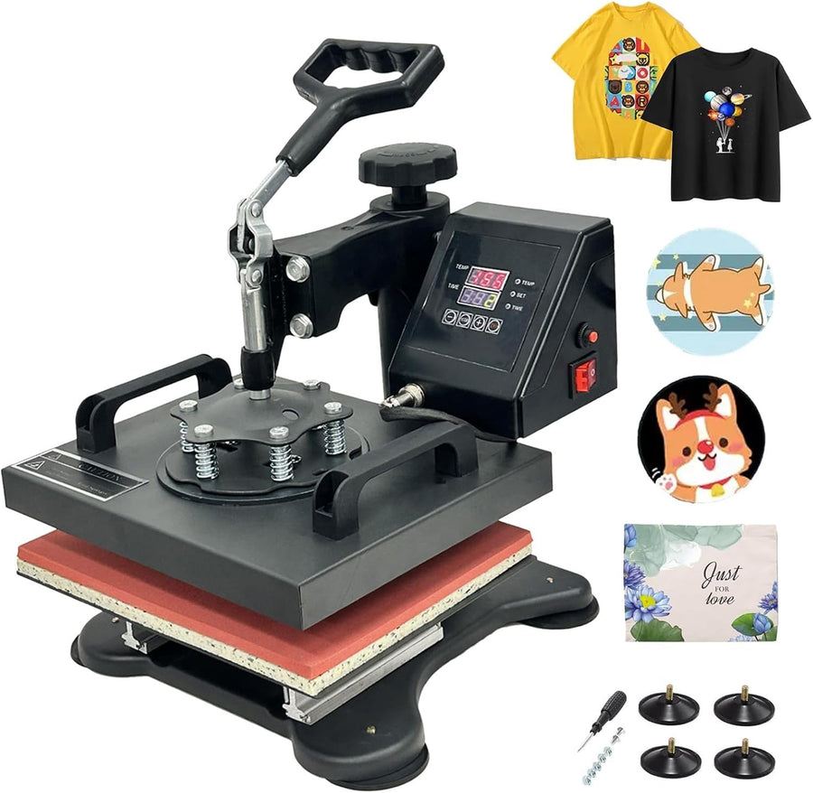 12x10 Heat Press Machine Swing Away Sublimation T-Shirt Transfer Press