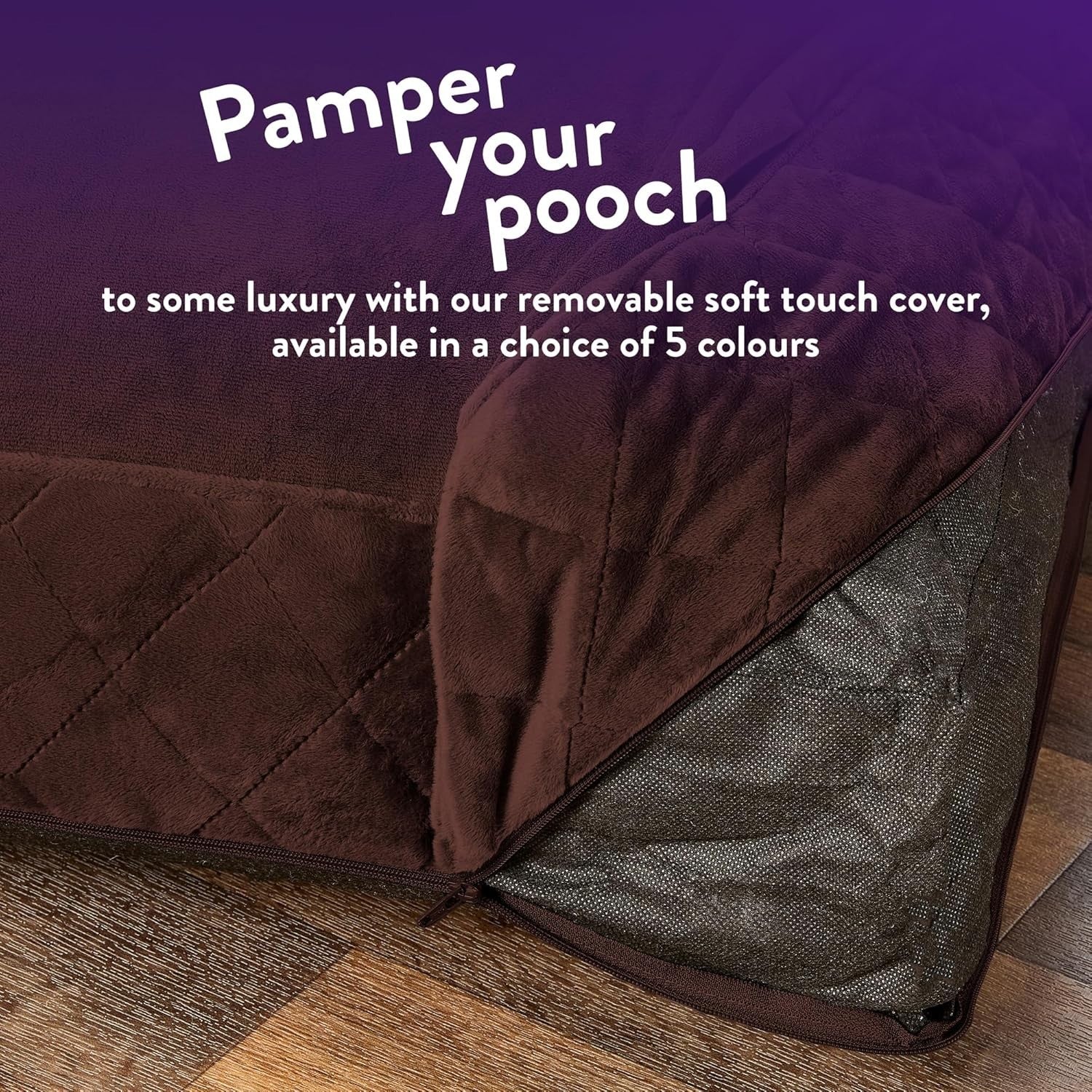 Medium Luxury Orthopedic Dog Bed 60x80cm Washable Non Slip