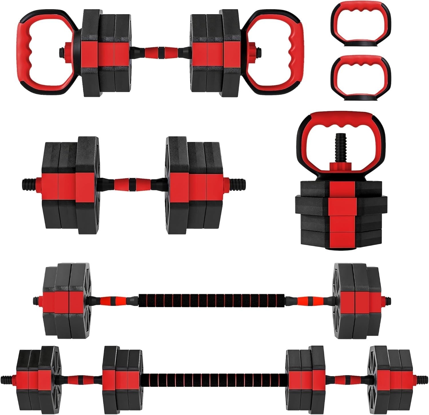 Multi-Function 6-in-1 Home Gym Weight Set 20KG Adjustable Free Weights