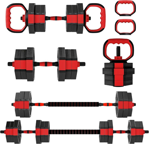 Multi-Function 6-in-1 Home Gym Weight Set 20KG Adjustable Free Weights