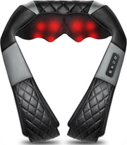 Heated Shiatsu Neck & Shoulder Massager Deep Tissue Kneading for Back Pain