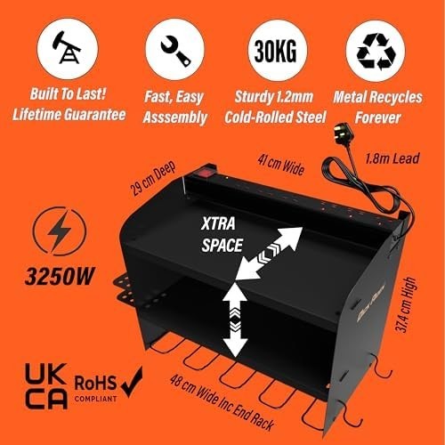 Heavy Duty Wall Mounted Power Tool Organizer Rack with 6-Slot Charging Station