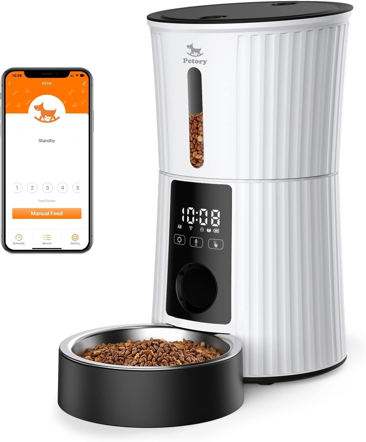Smart WiFi Automatic Pet Feeder 4L App Control Food Dispenser Timer