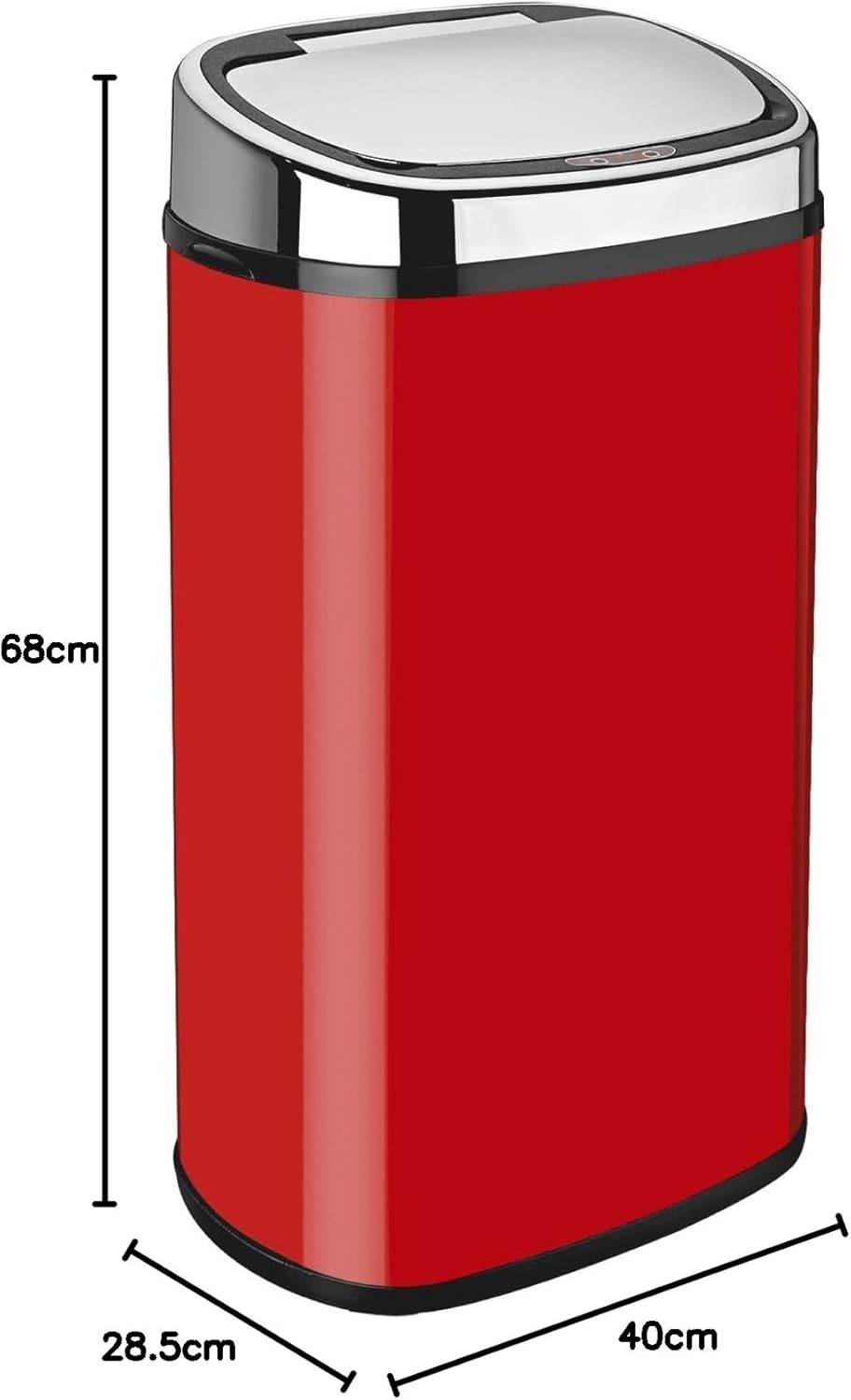 58L Red Motion Sensor Kitchen Bin – Automatic Touchless Trash Can