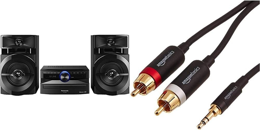 300W Bluetooth Hi-Fi System with CD USB FM Radio + RCA Cable