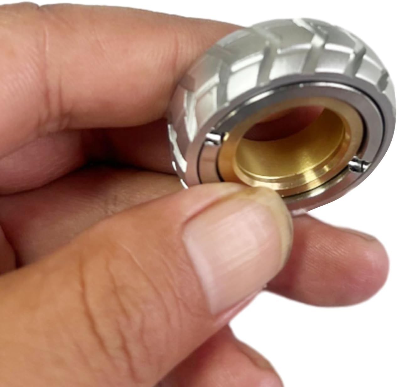 Stainless Steel Fidget Ring Spinner Tire Style Stress Relief EDC Toy