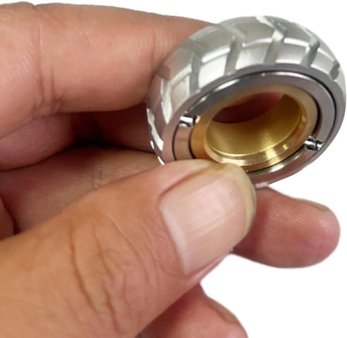 Stainless Steel Fidget Ring Spinner Tire Style Stress Relief EDC Toy