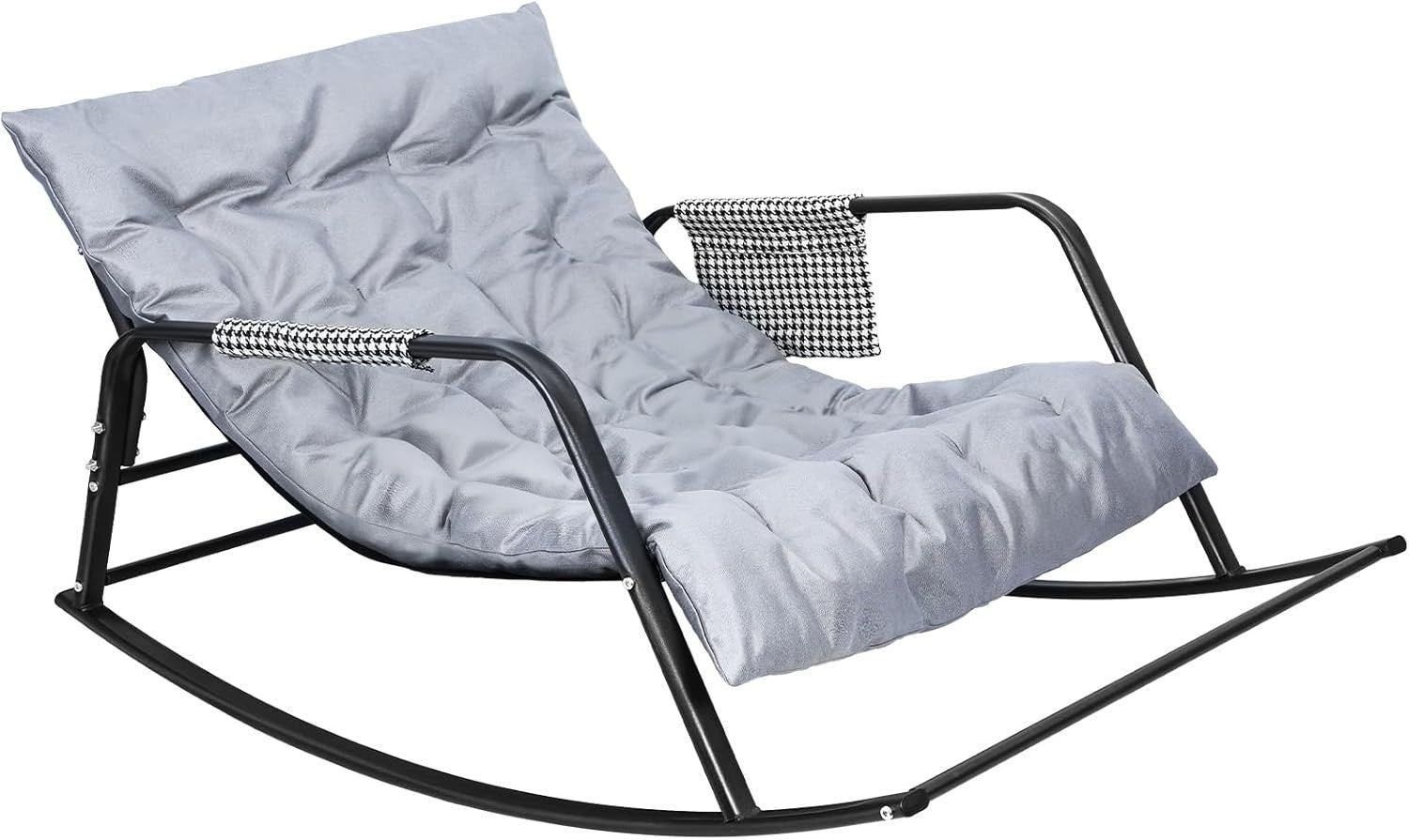 Ergonomic Rocking Egg Chair Grey Lounge Recliner Indoor Outdoor Patio