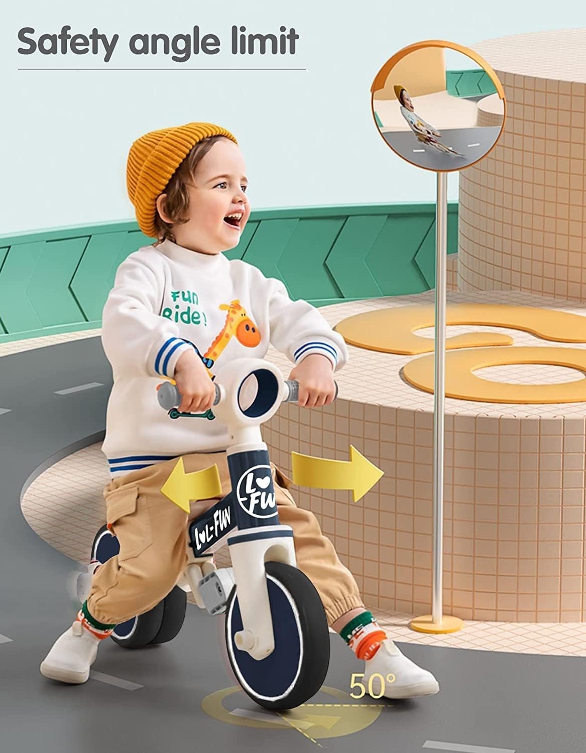4 in 1 Kids Tricycle Balance Bike Toddler Trike Ride On Bike Age 1-4