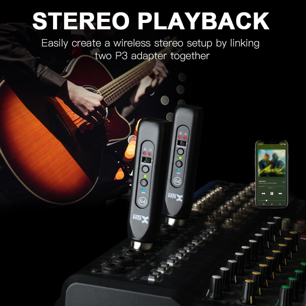 Premium Wireless Bluetooth XLR Audio Receiver for Mixer PA DJ System