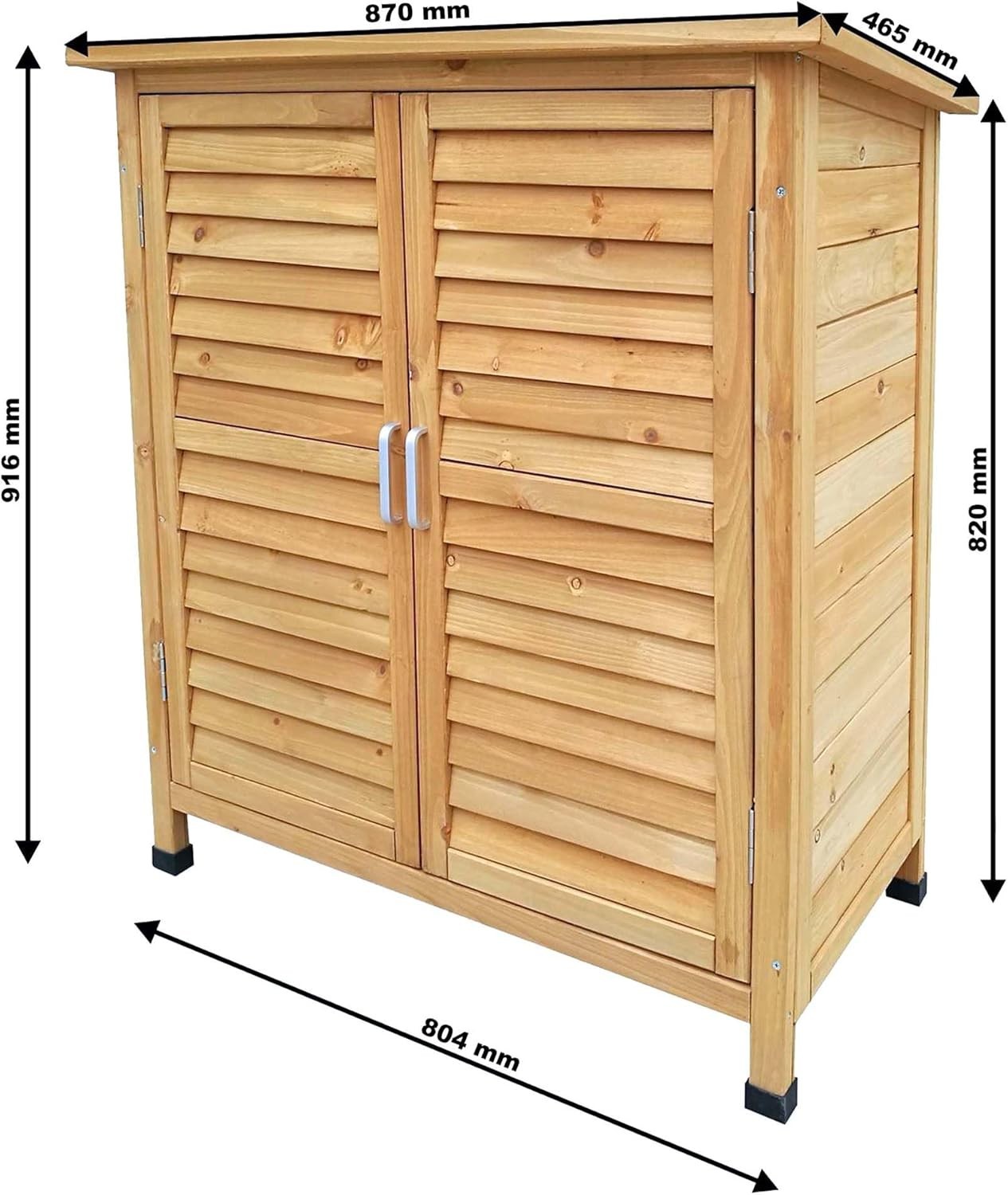 Utility Shed 870x465x916mm Wood Storage Tool House Garden Cabin