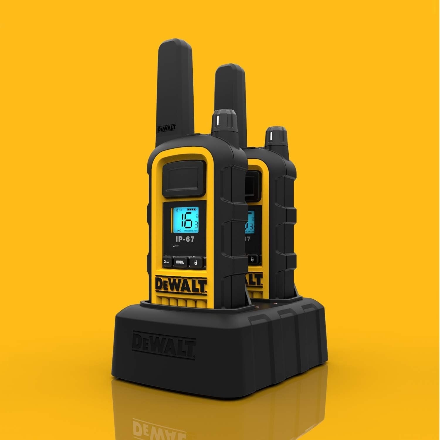 Heavy Duty 6-Pack Walkie Talkies + Gang Charger Long Range Waterproof