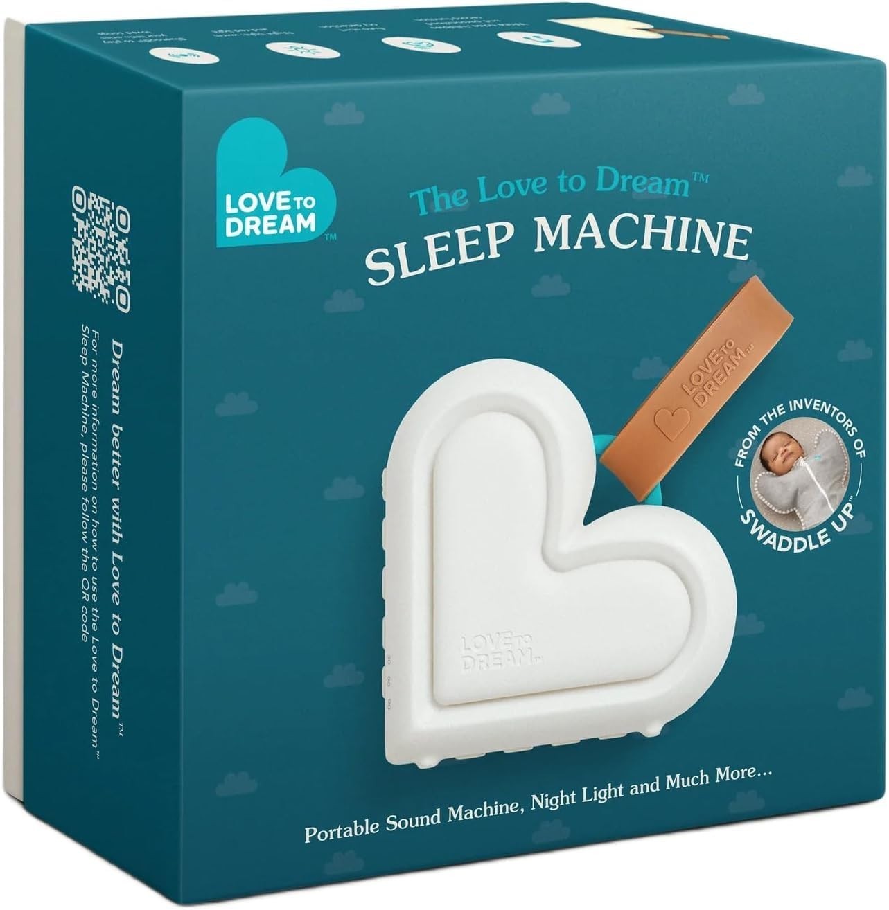 Portable Baby Sleep Machine – White Noise, Lullabies, Night Light, Travel Friend