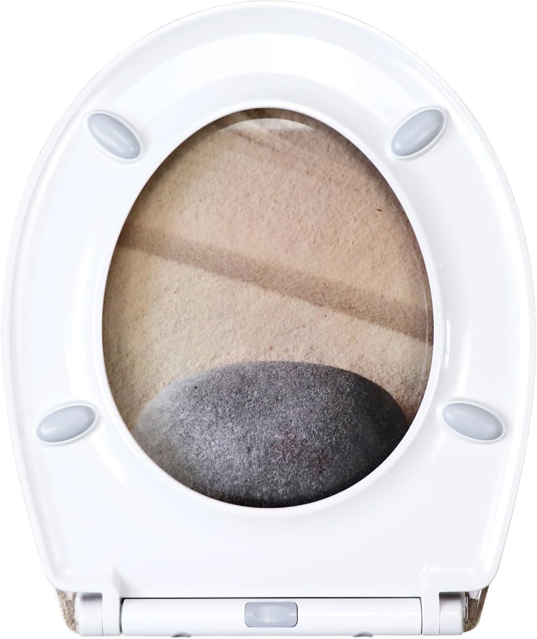 Toilet Seat Quick Release Lid Top Fixing Duroplast 45x37cm