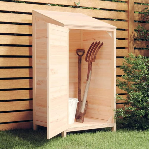 Wooden Garden Shed Outdoor Storage Cabinet Weatherproof Solid Fir Wood Natural