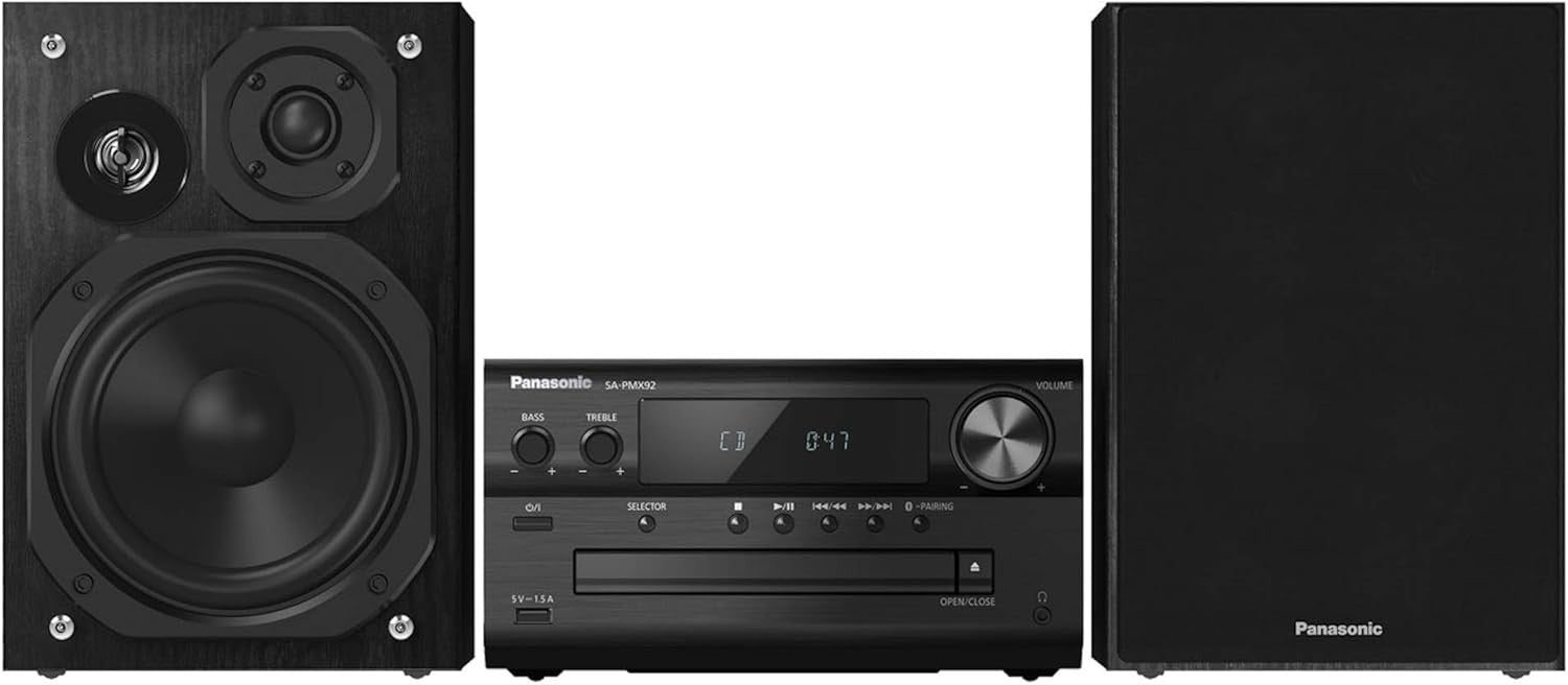 120W Micro Hi-Fi System | Bluetooth, DAB+ Radio, CD, USB DAC, 3-Way Speakers