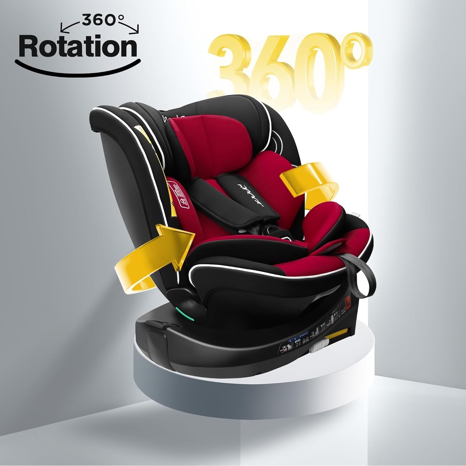 360° ISOFIX i-Size Child Car Seat 40–150cm Birth–12Y Rear & Forward Facing