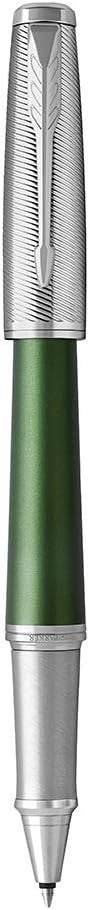 Fine Rollerball Pen Green Chrome Aluminium Ergonomic Gift Box