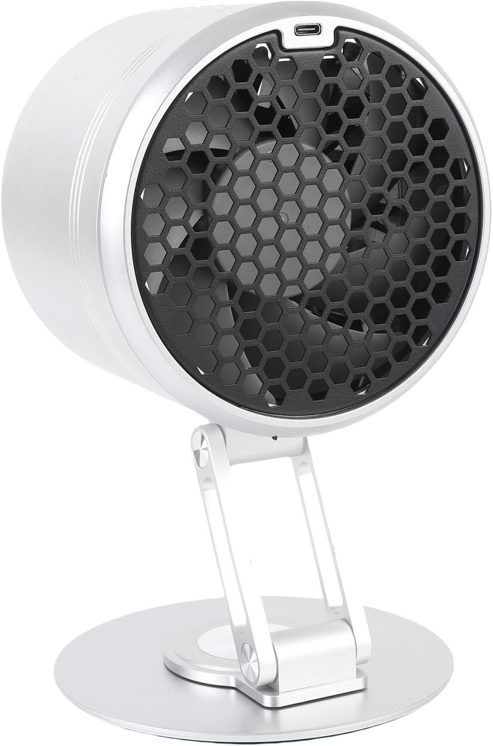 Portable Desk Fan – 4000mAh Foldable Metal 100-Speed Silent Cooling for Office
