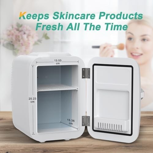 Mini Fridge 4L Portable Cooler & Warmer AC/DC Compact Quiet White