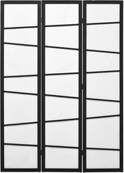 3 Panel Wooden Room Divider 170x120cm White Folding Privacy Screen Partition