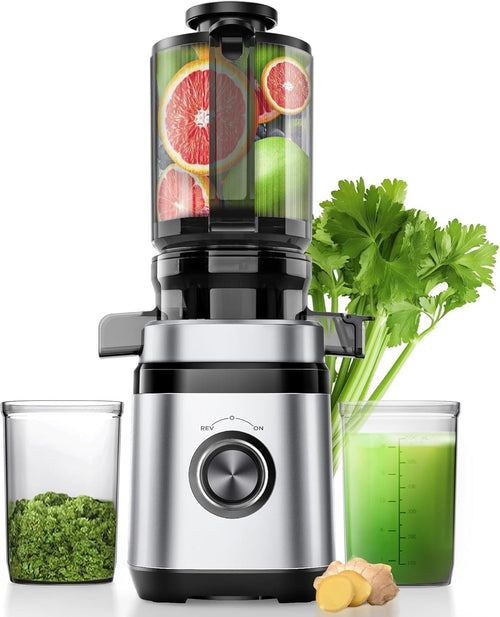 Cold Press Juicer 110mm Wide Chute Whole Fruit 350W Quiet High Yield BPA