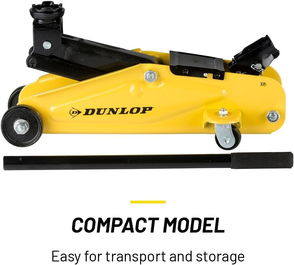 2 Ton Hydraulic Trolley Jack Compact Car Lift 135–305mm Heavy Duty Yellow