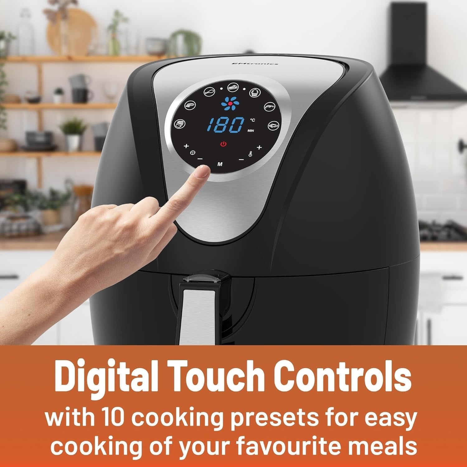 4.5L Digital Air Fryer | 1400W Oil-Free Cooking | 7 Presets | Dishwasher Safe